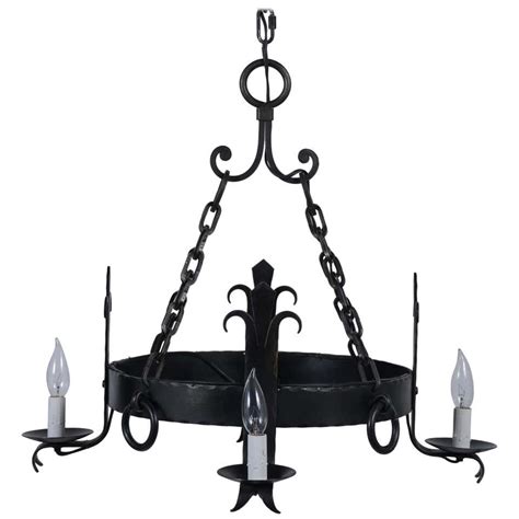 Vintage Gothic Revival Iron Chandelier At 1stdibs