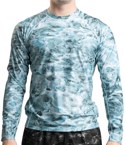 Aqua Design Rash Guard Men Upf 50 Long Sleeve Rashguard Swim Shirts