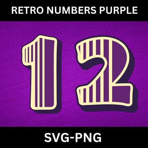 Numbers Clipart Retro Purple Numbers Svg Png Numbers 0 9 Clipart