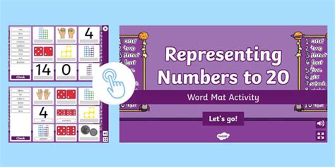 Representing Numbers To 20 Word Mat Activity Twinkl Go