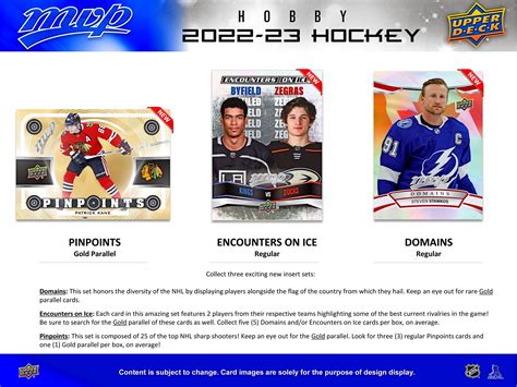 2022 23 Upper Deck Mvp Nhl Hockey Cards