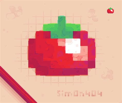 Pixel Art Tomato Pixelart