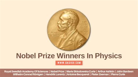 List Of All Nobel Prize Winners In Physics 2024 Updated Gkgigs