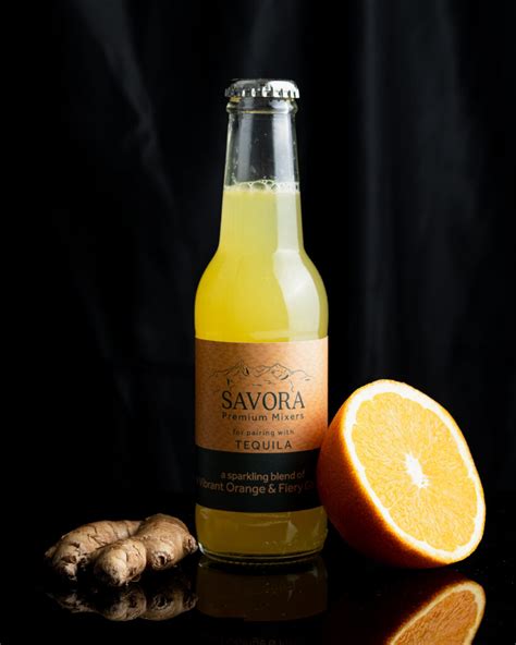 Vibrant Orange And Fiery Ginger Mixer Savora Drinks
