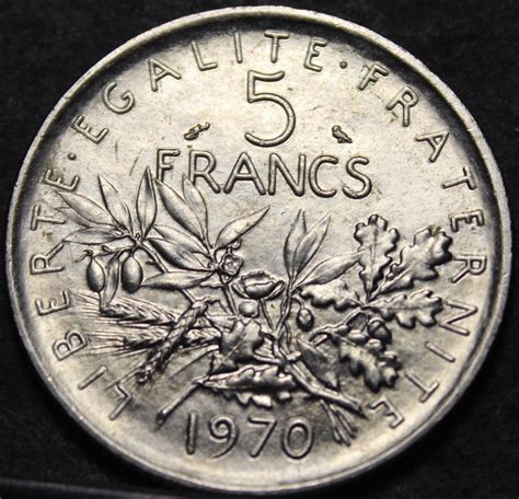 France 5 Francs 1970 Uncirculatedfree Shipping