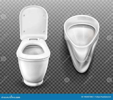 Toilet Bowl And Urinal For Modern Male WC Stock Vector Illustration Of Public Hygiene