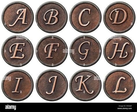 Aged Metal Vintage Alphabet Letters Stock Photo Alamy