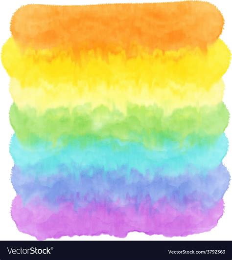 Watercolor Rainbow Royalty Free Vector Image Vectorstock