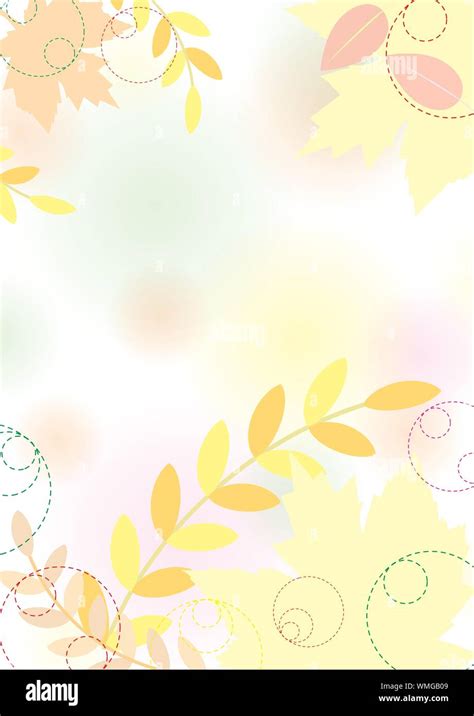 Pastel Autumn Background With Maple Leaves Pastel Colors Vector