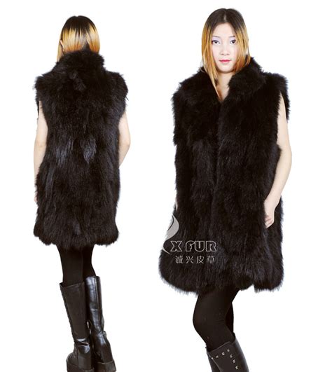 Cx G B 112b Fashion Genuine Raccoon Fur Women Vest ~ Drop Shipping In