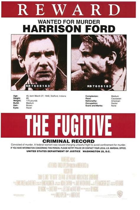 The Fugitive Movie Poster 2 Of 2 Imp Awards