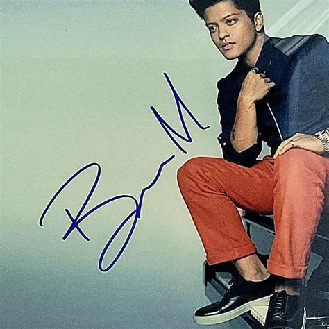 Rare Bruno Mars Autographed Signed 11x14 Framed With Coa Singer Uptown