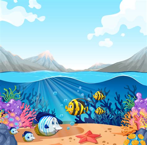 Beautiful Underwater Sea Life Download Free Vectors