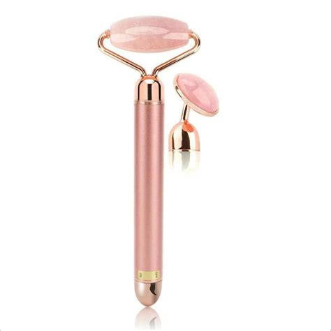 Electric Jade Roller Vibrating Facial Roller And Massager Rose Quartz Face Massager Face Roller