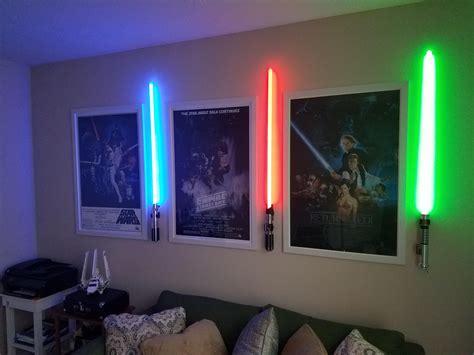 Wall Lightsaber Display Wall Design Ideas