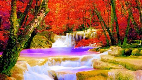 4k Hdr Magical Autumn Waterfalls Youtube