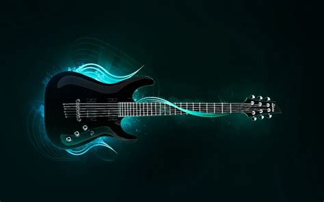 The great collection of neon music notes wallpaper for desktop, laptop and mobiles. blue music neon lamp rock guitars 1680x1050 wallpaper - Entertainment Music HD Desktop Wallpaper