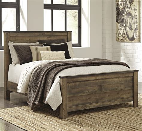 Ashley Signature Design Trinell 1880446 Rustic Look Queen Panel Bed