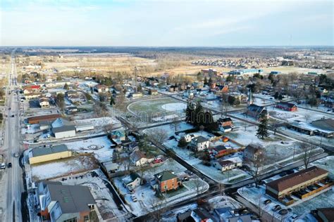 Aerial Scene Of Cayuga Ontario Canada Stock Image Image Of City