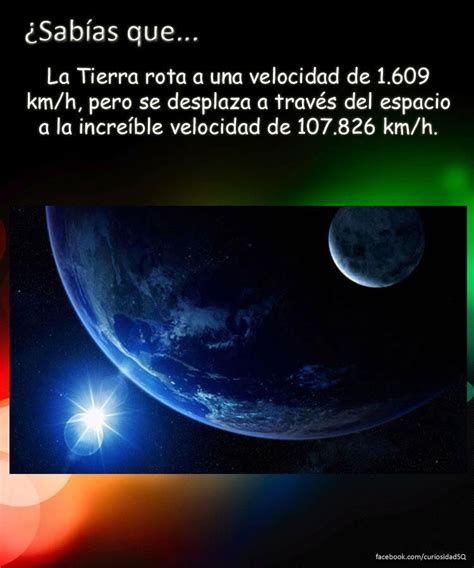 Sabías que La Tierra rota a una velocidad de 1 609 km h pero se