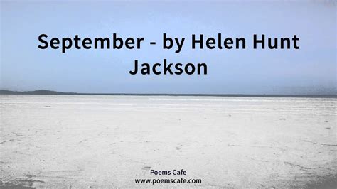 September By Helen Hunt Jackson Youtube