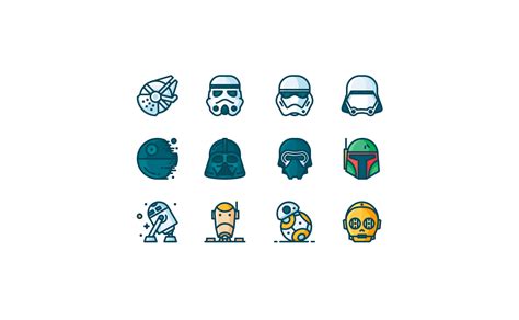 Descarga Los Iconos De Star Wars Para Usar En Tus Diseños Web O Ilustraciones Geekandchic
