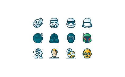 Outline Star Wars Icons on Behance