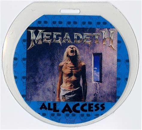 Megadeth Countdown To Extinction Tour All Access Laminated Backstage Pass Autographia