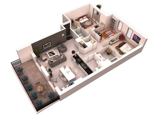 Simple House Plan With 3 Bedrooms