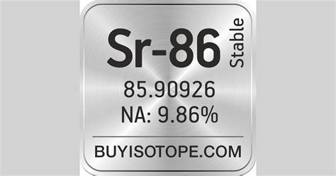 The dating equation showed that a distinction has to be made between systems with negligible initial radiogenic isotope and. Sr-86 Isotope, Enriched Sr-86, Sr-86 Carbonate, Sr-86 Price
