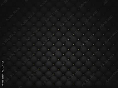 Luxury Quilted Background Upholstery Or Matte Black Leather Texture