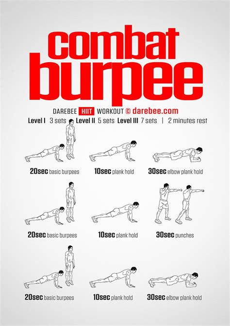 Combat Burpee Workout Burpee Workout Workout Workout Routine Plan