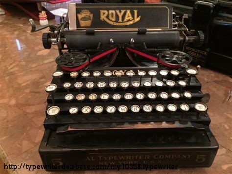 1912 Royal 5 On The Typewriter Database