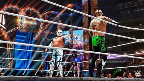 Rey Mysterio And Sin Cara Vs The Miz And Sheamus Wwe 2k19 Tag Team