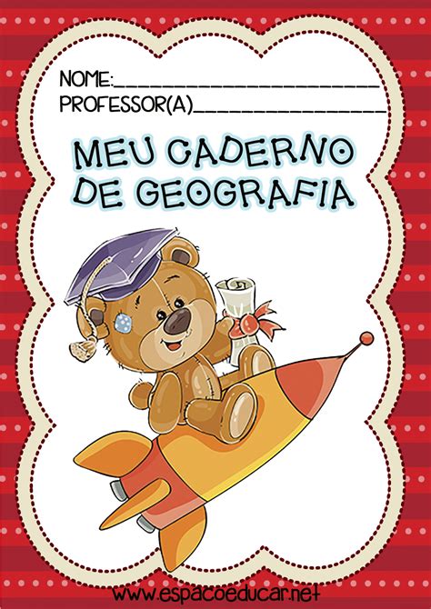 Capas Frentes Capinhas Aberturas Para Cadernos De Geografia Do Aluno