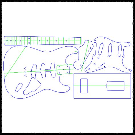 Stratocaster Hardtail Guitar Routing Templates 14 Mdf Reverb