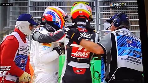 Fernando Alonso And Esteban Gutiérrez Crash F1 2016 Australian Gp Youtube