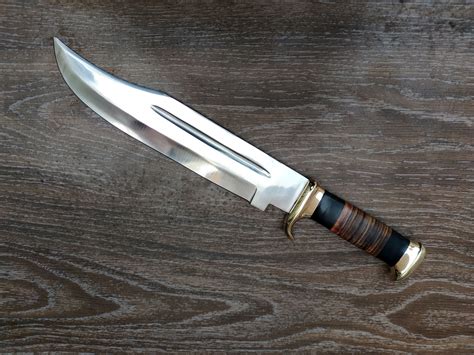 Bowie Knife Stainless Steel Crocodile Dundee Knife Fixed Blade Etsy