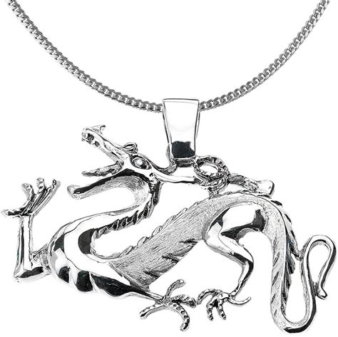 Good Luck Charms 925 Sterling Silver Chinese Dragon Charm