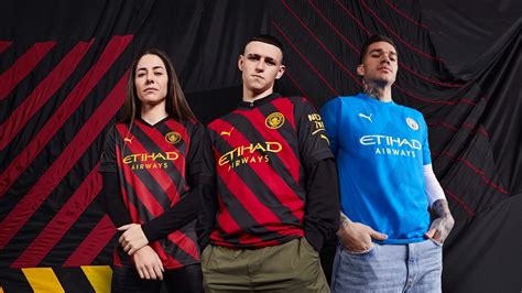 Manchester City Away Kit 2022 23 Man City Release New Puma ‘red And