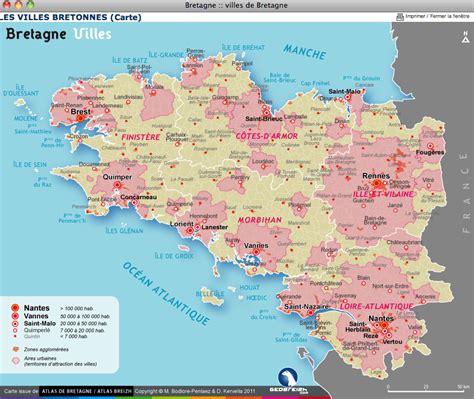 Bretagne Carte Et Villes Info ≡ Voyage Carte Plan