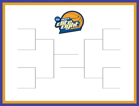 The printable Elite Eight bracket for the 2022 NCAA Basketball