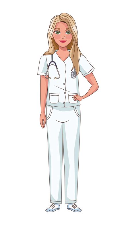 Blond Nurse Character 2500182 Vector Art At Vecteezy