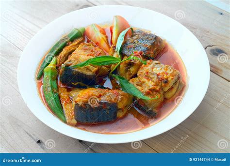 Asam Pedas Malaysian Cuisine Stock Photo Image Of Asam Fish 92146744