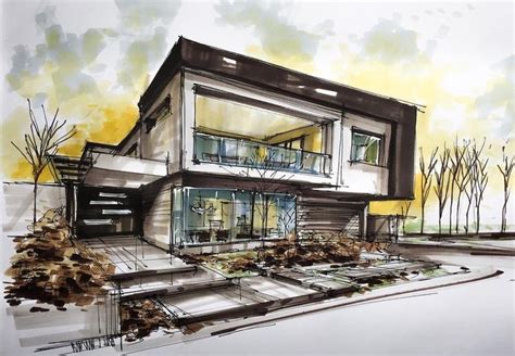 Best Free Home Design Software Modern House Perspective Drawing Images