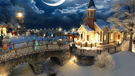 Snow Village 3d Screensaver Enjoy The Magic Season With A Whole Village