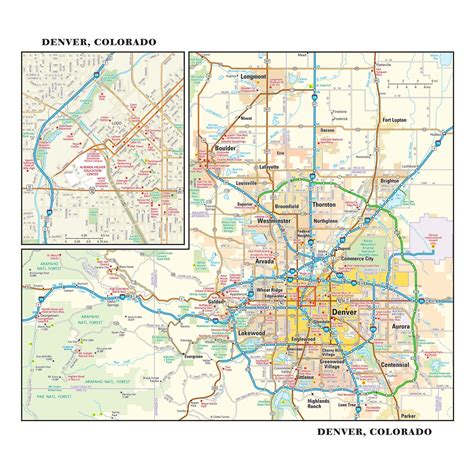 Denver Colorado Wall Map By Globe Turner The Map Shop