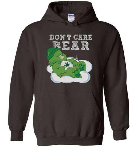 Care bears grumpy funshine cheer share bear pullover sweatshirt hoodie sweatertop rated seller. Don't Care Bear Weed Hoodie - Weed Stylez Co.