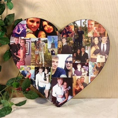Custom Heart Photo Collage Heart Photo Collage Personal Etsy Heart