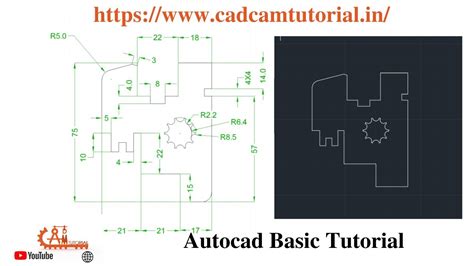 Autocad Complete Tutorial For Beginners Exercises 40 Youtube